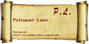Polnauer Leon névjegykártya
